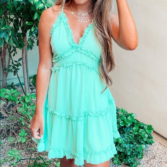 Dresses & Skirts - Mint Mini Flowy Summer Dress NEW WITH TAGS!